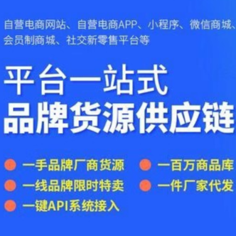 几千家品牌货源供应链，一件**，商城APP和小程序合作