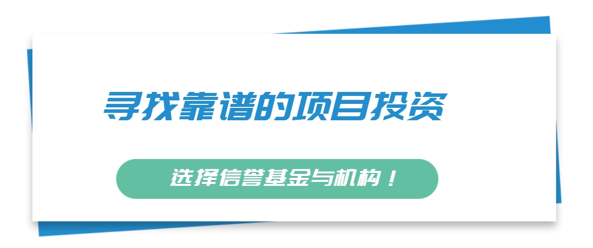 寻找靠谱的项目投资：选择信誉基金与机构！