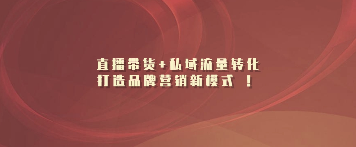 直播带货+私域流量转化，打造品牌营销新模式 ！